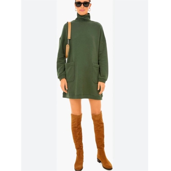 Tuckernuck Dresses & Skirts - Tuckernuck Pomander Place Forest Green Porter Sweatshirt Dress Fleece Medium